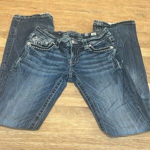 Miss Me sequin boot cut jeans size 28 34 inseam